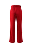 Red 2-Piece Notched Lapel Women Prom Suits With Pockets