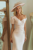 One Shoulder Mermaid Candy Pink Midi Mother Of The Bride Dress