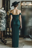 Off The Shoulder Pine Sheath Corset Mother Of The Bride Dress