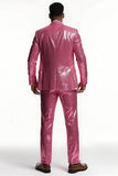 Sparkly Blush Peak Lapel 2 Piece Men's Prom Suits