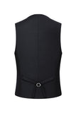 Single Breasted Notched Lapel Black 3 Piece Men's Suits