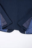 3 Piece Notched Lapel One Button Men's Navy Suits