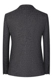 Dark Grey 3 Piece Peak Lapel Slim Fit Men's Wedding Suits