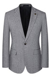 3 Piece Slim Fit Notched Lapel Men's Grey Suits