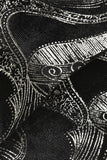 Black Silver Shawl Lapel Printed Men's Suits