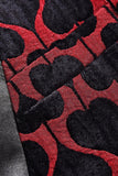 Black Red Printed Shawl Lapel Men's Formal Blazer