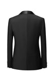 Men's Black Shawl Lapel One Button Formal Suits