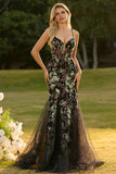 Pink Corset Floral Mermaid Lace Up Back Long Prom Dress with Sequins