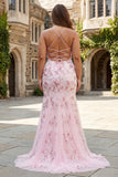 Sparkly Black Mermaid Corset Long Plus Size Prom Dress with Lace Up Back