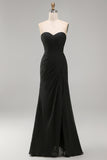 Strapless White Sheath Ruched Rehearsal Dinner Dress