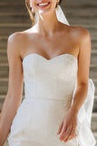 Strapless White Sheath Short Courthouse Wedding Dress