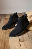 Black High-Top Casual Men's Shoes