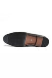 Brown Leather Slip-On Men's Party Shoes