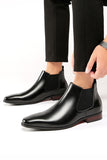 Black Slip-on Leather Men's Party Shoes