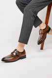 Brown Leather Slip-On Men's Wedding Shoes