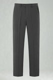 Dark Grey Straight Leg Men's Suits Pants
