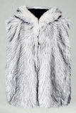 Men's Camel Faux Fur Hooded Vest
