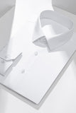 White Solid Classic Long Sleeves Men's Suits Shirt