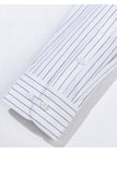 White Stripe Slim Fit Long Sleeves Men's Suits Shirt