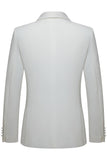 2 Piece White Shawl Lapel Men's Wedding Suits