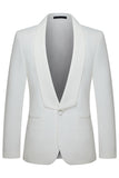 Slim Fit White Shawl Lapel 3 Piece Men's Wedding Suits