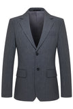 Single Breasted Grey Notched Lapel Men's 3 Piece Suits