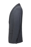 Single Breasted Grey Notched Lapel Men's 3 Piece Suits