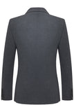 Slim Fit Peak Lapel Men's 3 Piece Grey Suits