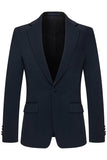 Navy Notched Lapel 3 Piece Slim Fit Men's Suits