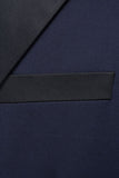 Navy Peak Lapel Slim Fit 2 Piece Men's Suits