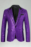 Sparkly Gold Peak Lapel Men's Prom Blazer