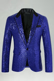 Sparkly Gold Peak Lapel Men's Prom Blazer