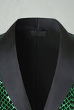 Green Sequin Shawl Lapel Men's Prom Blazer