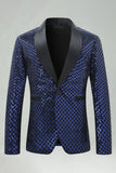 Green Sequin Shawl Lapel Men's Prom Blazer