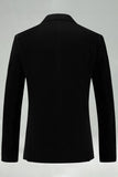 Black Velvet Peaked Lapel Formal Blazer