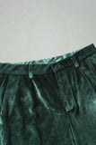 Notched Lapel Velvet Dark Green 2 Pieces Men's Prom Suits