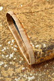 Sparkly Golden Shawl Lapel Single Buckle Men's Prom Blazer