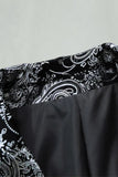Notched Lapel Silver Jacquard Men's Prom Blazer