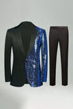 Sparkly Golden Notched Lapel 2 Pieces Men's Prom Suits