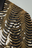 Sparkly Golden Notched Lapel 2 Pieces Men's Prom Suits