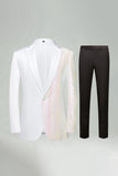 Sparkly Golden Notched Lapel 2 Pieces Men's Prom Suits