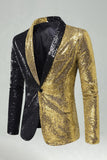 Black Shawl Lapel Sequin Men's Prom Blazer