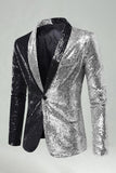 Black Shawl Lapel Sequin Men's Prom Blazer