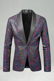 Sparkly Green Shawl Lapel Men's Prom Blazer