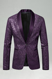 Sparkly Green Shawl Lapel Men's Prom Blazer