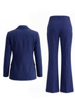 Kahki Single Breasted Nothed Lapel Women's Work Suits