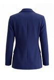 Kahki Single Breasted Nothed Lapel Women's Work Suits