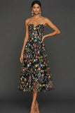 Floral Mauve Sweetheart A Line Embroidered Formal Dress