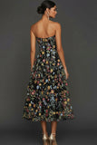 Floral Mauve Sweetheart A Line Embroidered Formal Dress