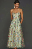 Floral Mauve Sweetheart A Line Embroidered Formal Dress